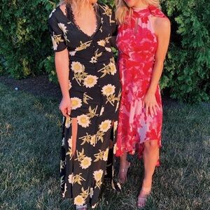 Miss Selfridge Black Floral Maxi Dress